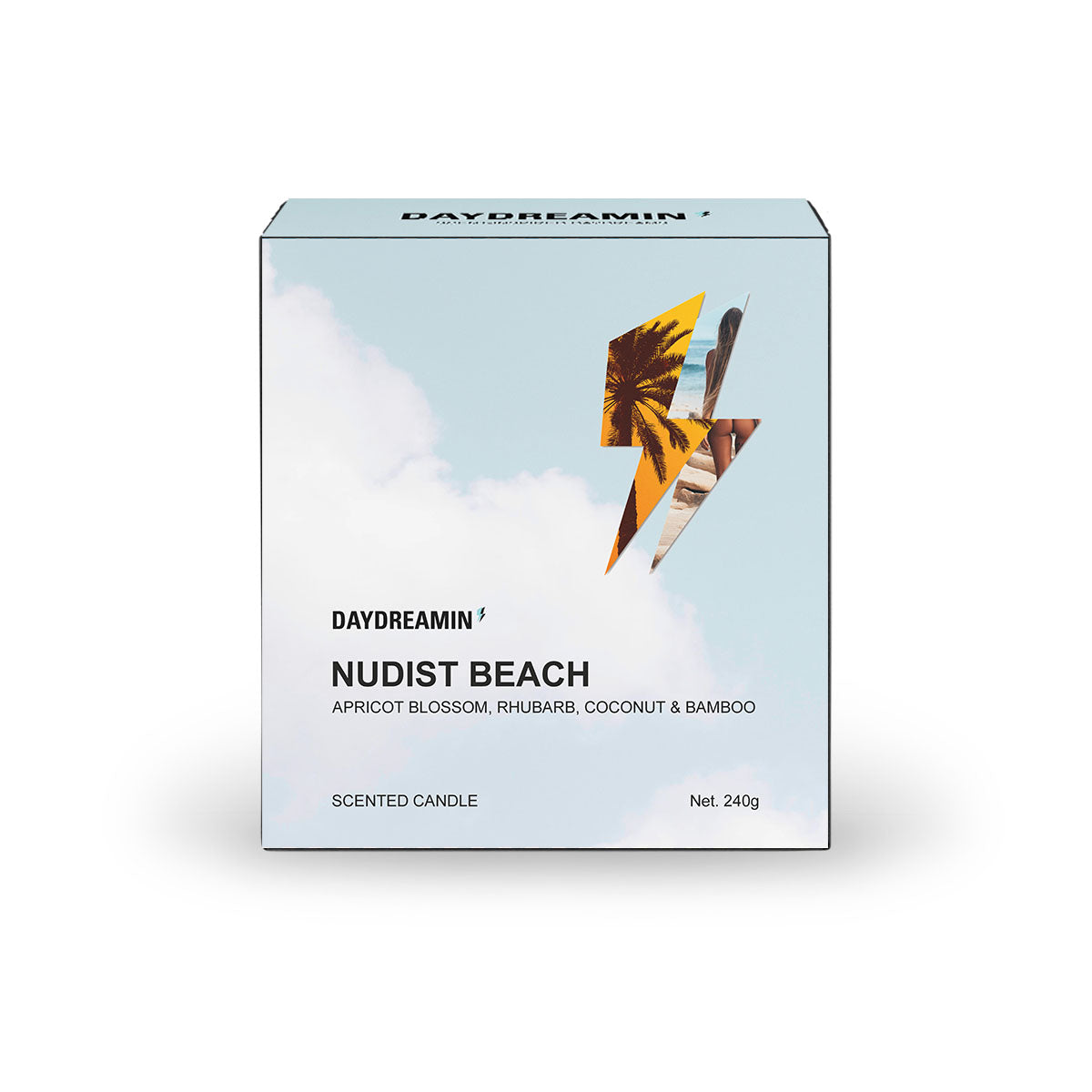 Nudist Beach Scented Candle by DAYDREAMIN' UK | Gift Box